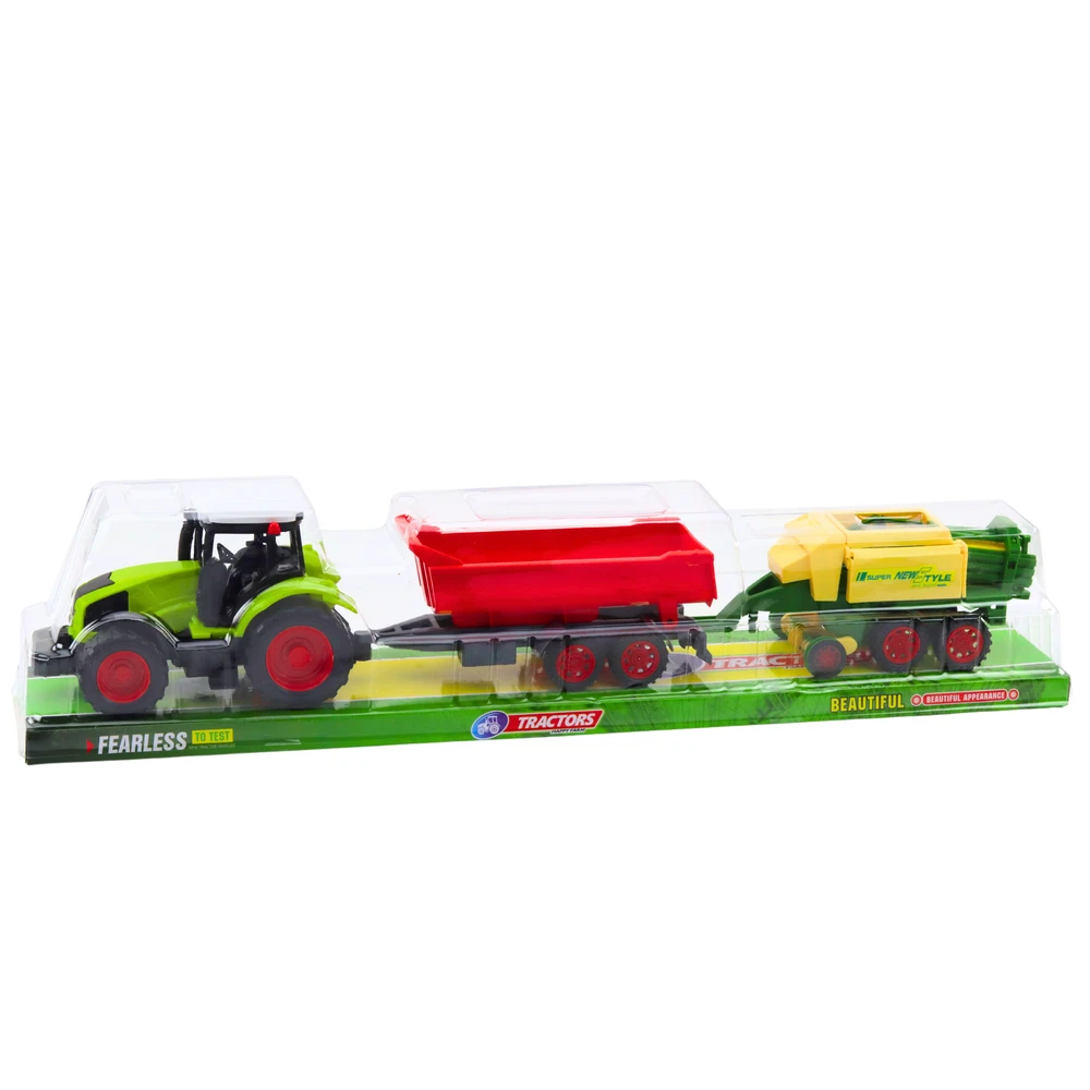 Lean Toys Traktorius su priekaba