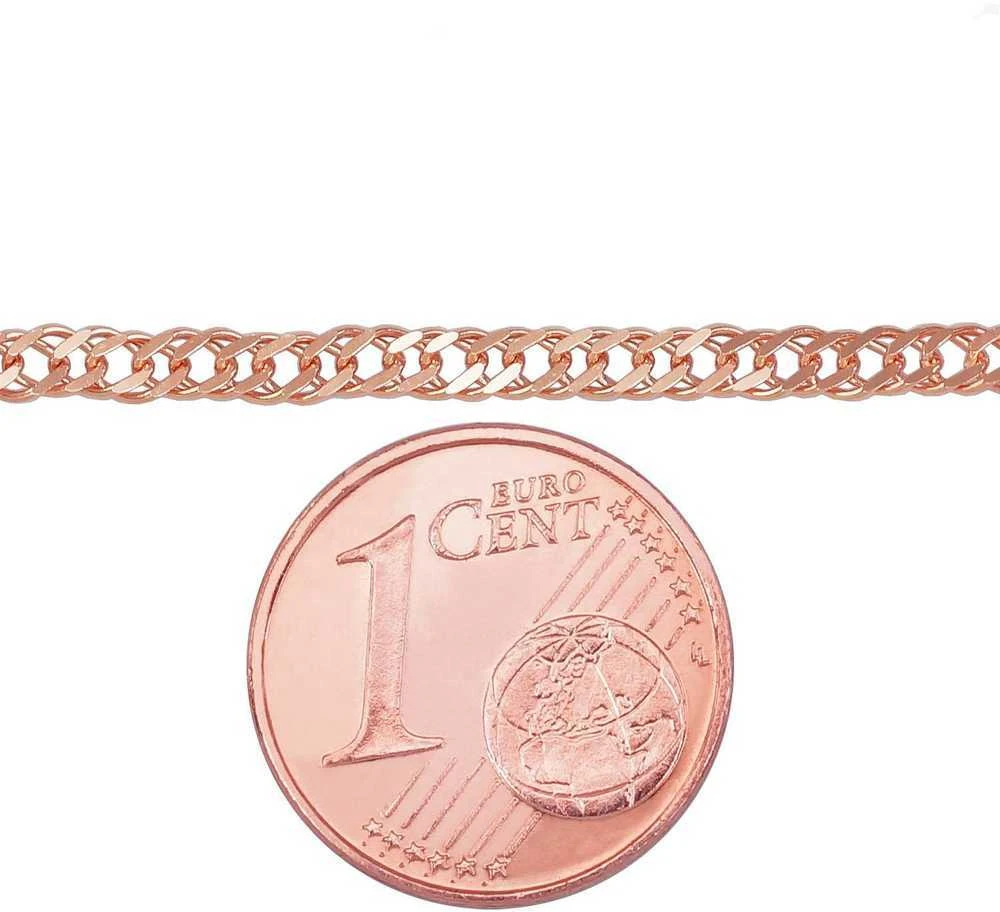 Auksinė grandinėlė Double rombo 2.5 mm , briaunų apdirbimas deimantu - 2.5 mm. - 4.72 g. - 55