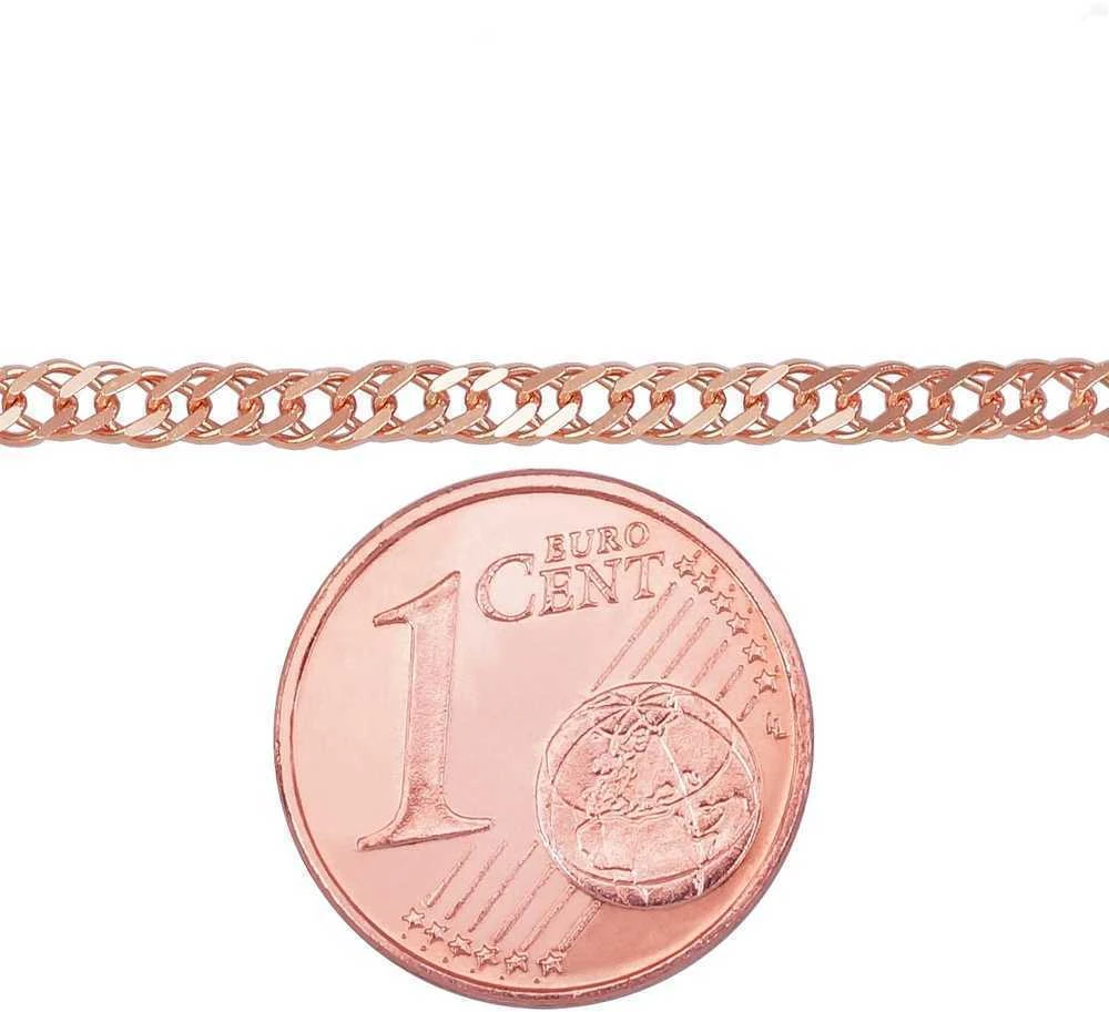 Auksinė grandinėlė Double rombo 2.5 mm , briaunų apdirbimas deimantu - 2.5 mm. - 4.98 g. - 55