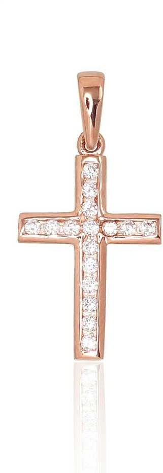 Auksinis pakabukas kryželis. . Praba: 585°. - 1.12 g. - 22 mm.