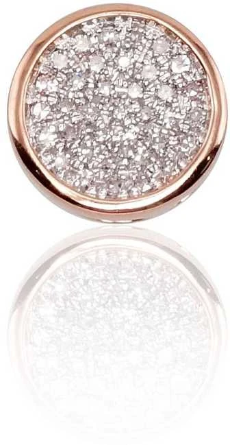 Auksinis pakabukas su brangakmeniais. Metalas: Raudonas Auksas. Praba: 585°. Akmuo: Briliantai - 1.15 g. - 8 mm. - Briliantai (0,098Ct)