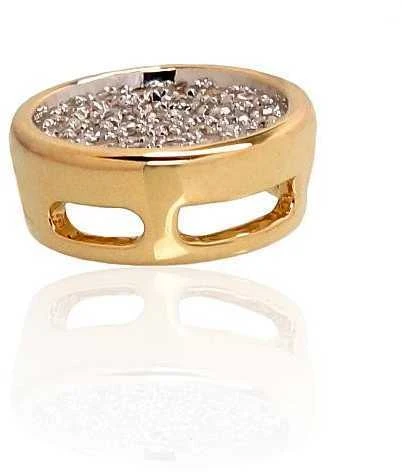 Auksinis pakabukas su brangakmeniais. Metalas: Geltonas Auksas. Praba: 585°. Akmuo: Briliantai - 1.19 g. - 8 mm. - Briliantai (0,096Ct)