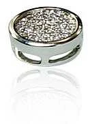 Auksinis pakabukas su brangakmeniais. Metalas: Baltas Auksas. Praba: 585°. Akmuo: Briliantai - 1.21 g. - 8 mm. - Briliantai (0,093Ct)
