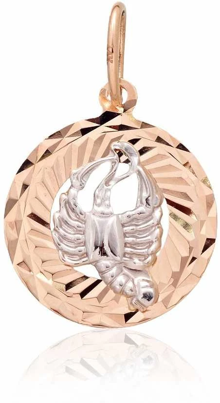 Auksinis pakabukas Zodiakas. Metalas: Raudonas/Baltas Auksas. Praba: 585° - 1.07 g. - 24 mm.