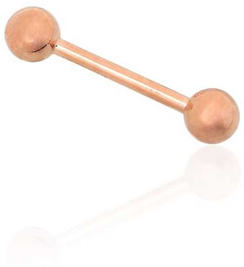 Auksinių auskarų vėrimas į liežuvį - 0.93 g. - 27 mm.