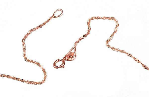 Auksinė grandinėlė Singapore 1 mm , briaunų apdirbimas deimantu - 0.84 g. - 1 mm. - 45
