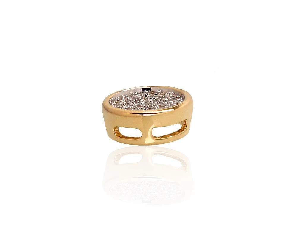 Auksinis pakabukas su brangakmeniais. Metalas: Geltonas Auksas. Praba: 585°. Akmuo: Briliantai - 1.19 g. - 8 mm. - Briliantai (0,096Ct)