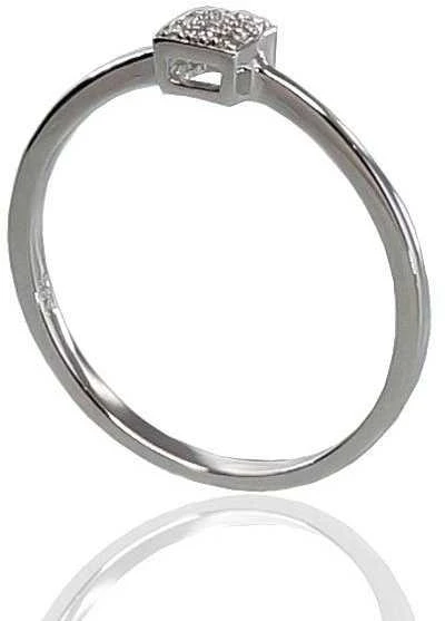 Auksinis žiedas su brangakmeniais. Metalas: Baltas Auksas. Praba: 585°. Akmuo: Briliantai - 16 - 1.08 g. - Briliantai (0,025Ct)