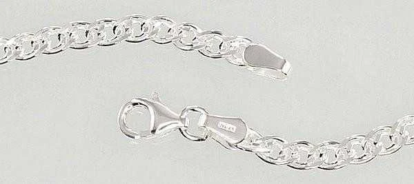Sidabrinė grandinėlė Crandmother 3.1 mm , briaunų apdirbimas deimantu - 55 - 9.9 g. - 3.1 mm.