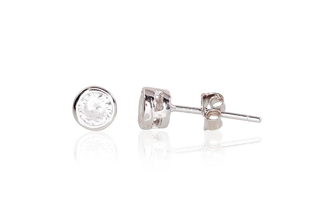 Sidabriniai auskarai Vinukai, Praba: 925°, Metalas: Sidabras - 5 mm. - 0.9 g.