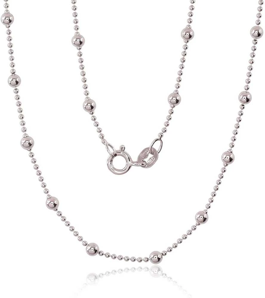 Sidabrinė grandinėlė Bead 1-3 mm - 50 - 4.8 g. - 1-3 mm.