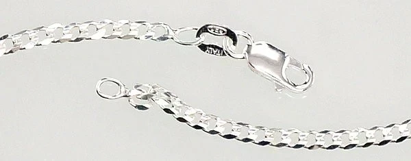 Sidabrinė grandinėlė Curb 2.5 mm , briaunų apdirbimas deimantu - 2.5 mm. - 7.5 g. - 70