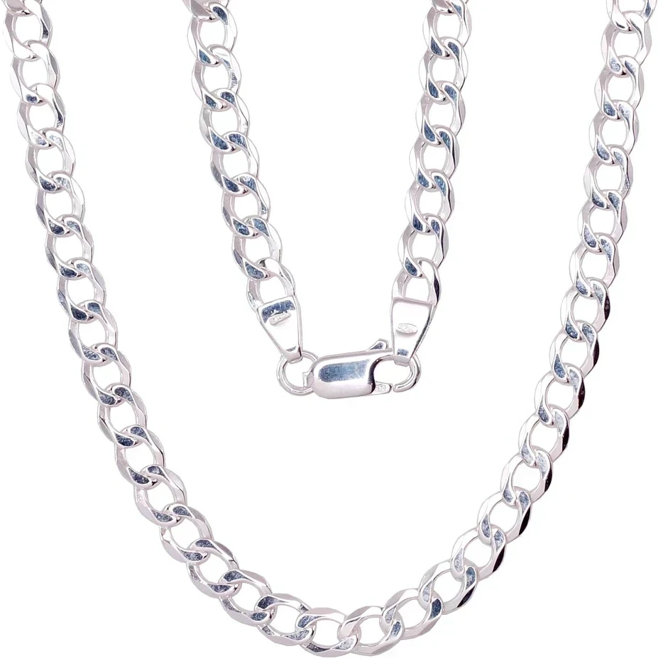 Sidabrinė grandinėlė Curb 4.5 mm - 4.5 mm. - 13.4 g. - 70