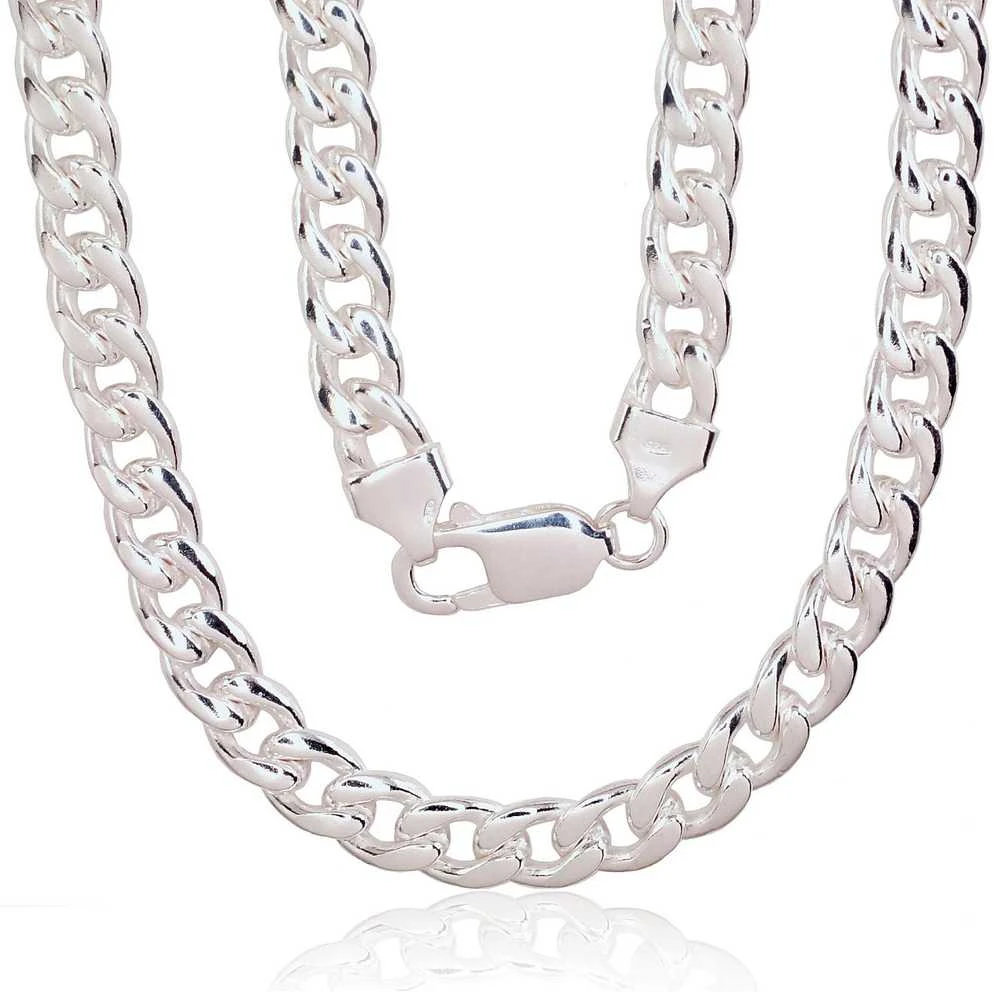 Sidabrinė grandinėlė Curb 7 mm - 7 mm. - 55 - 60.4 g.