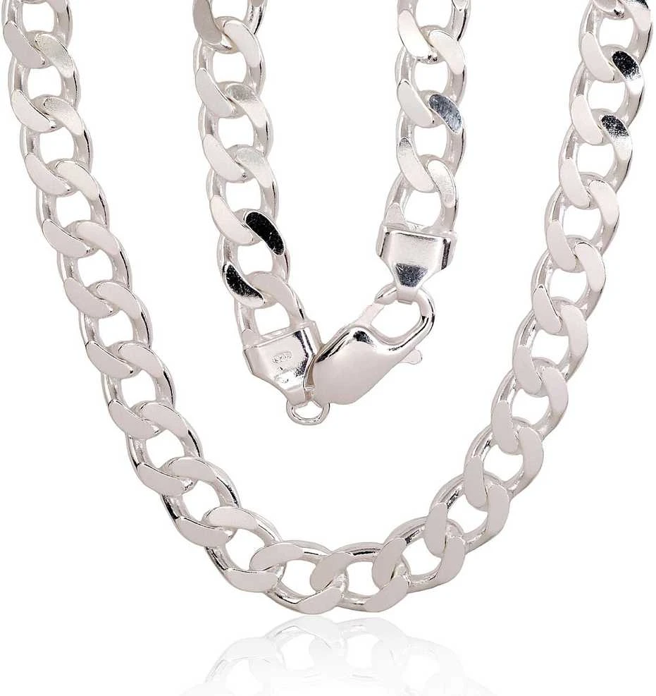 Sidabrinė grandinėlė Curb 7.5 mm - 55 - 7.5 mm. - 45.2 g.