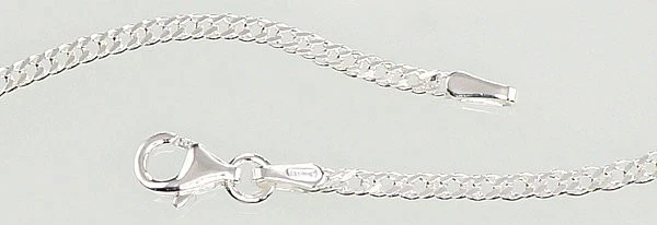 Sidabrinė grandinėlė Rombo 2 mm , briaunų apdirbimas deimantu - 2 mm. - 3.6 g. - 50