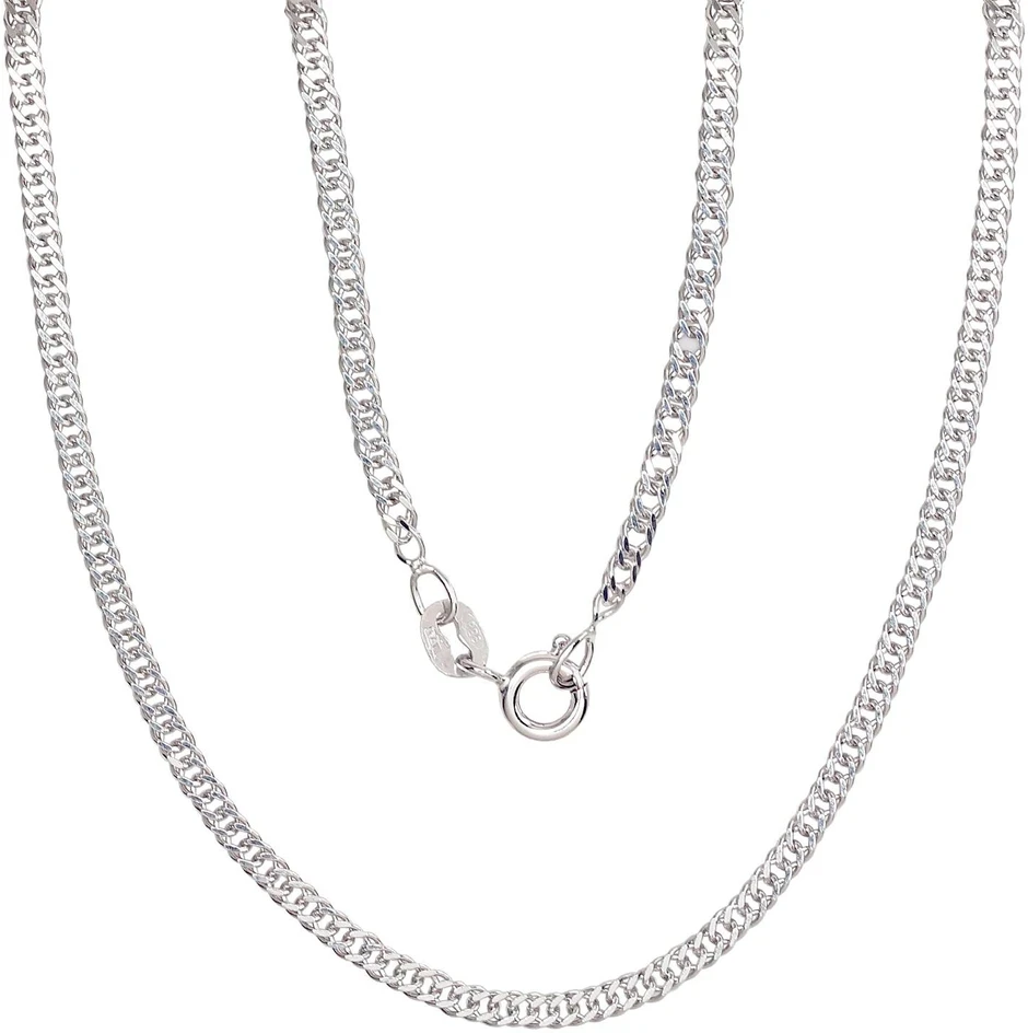 Sidabrinė grandinėlė Rombo 2 mm , briaunų apdirbimas deimantu - 4.2 g. - 2 mm. - 55