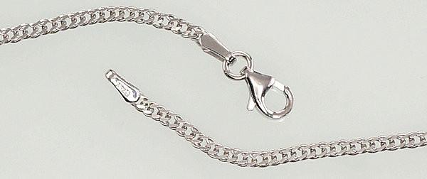 Sidabrinė grandinėlė Rombo 2 mm , briaunų apdirbimas deimantu - 4.2 g. - 2 mm. - 55