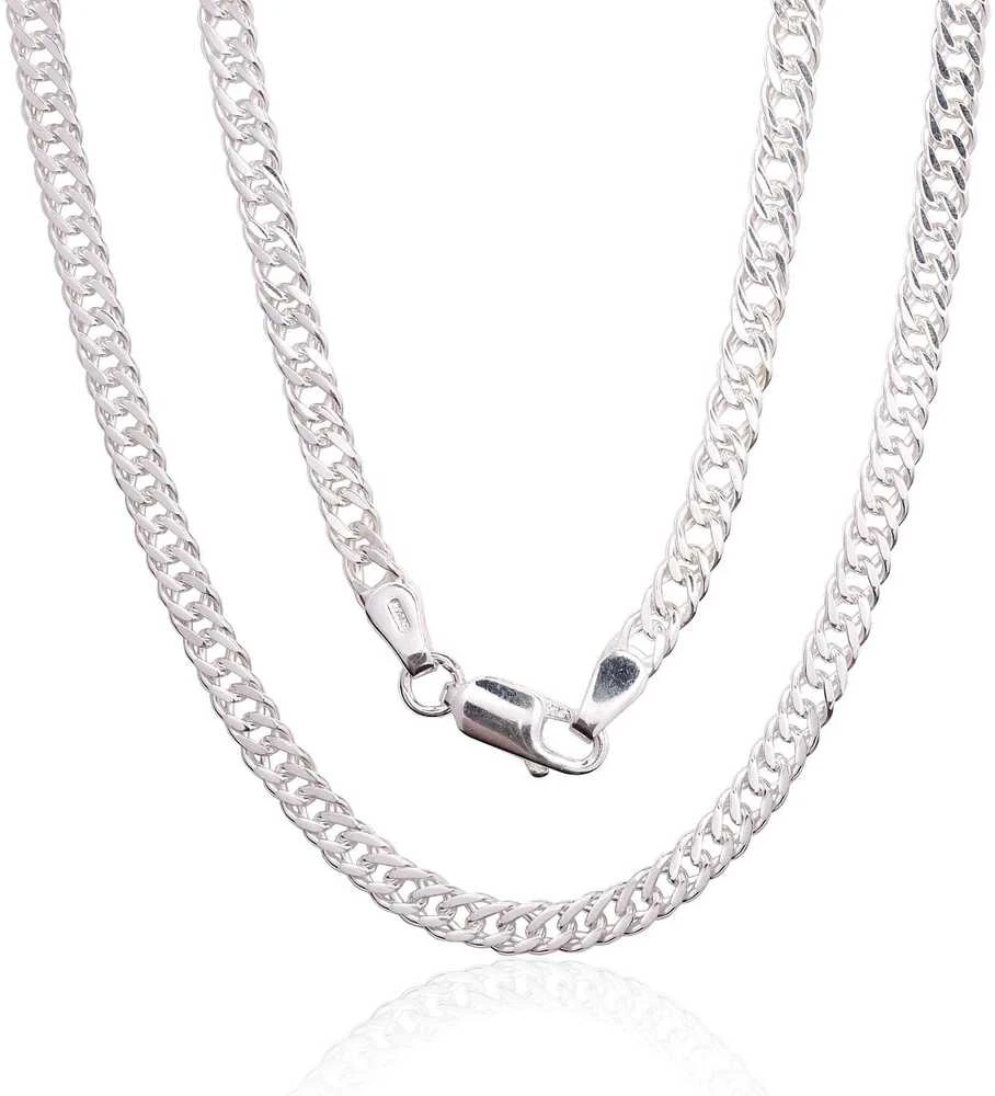 Sidabrinė grandinėlė Rombo 4 mm , briaunų apdirbimas deimantu - 4 mm. - 50 - 10.9 g.