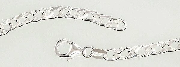 Sidabrinė grandinėlė Rombo 4 mm , briaunų apdirbimas deimantu - 4 mm. - 50 - 10.9 g.