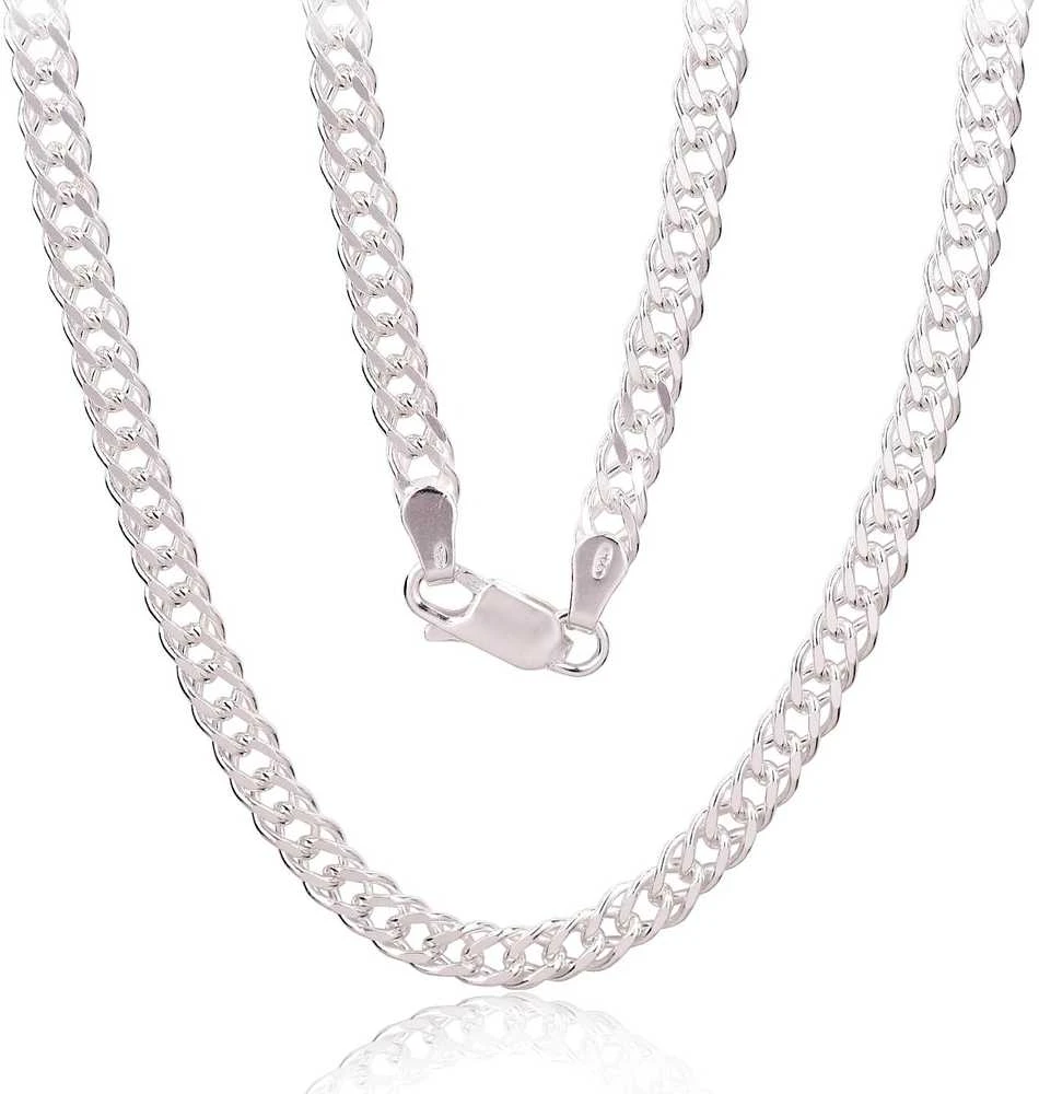 Sidabrinė grandinėlė Rombo 5.5 mm , briaunų apdirbimas deimantu - 50 - 5.5 mm. - 21.2 g.