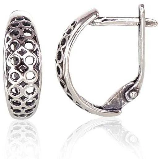 Sidabriniai auskarai anglišku užsegimu, Metalas: Sidabras, Praba: 925°, - 2.6 g. - 18 mm.