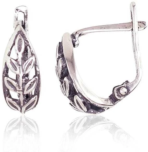 Sidabriniai auskarai anglišku užsegimu, Metalas: Sidabras, Praba: 925°, - 1.8 g. - 13 mm.