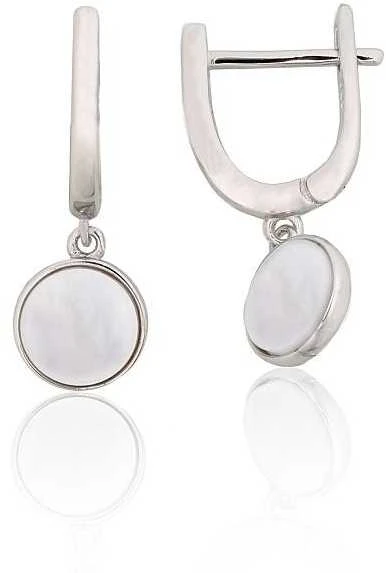 Sidabriniai auskarai ant cilindrinės spynos - 2.4 g. - 23 mm.