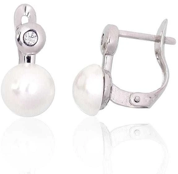 Sidabriniai auskarai ant cilindrinės spynos - 2.2 g. - 13 mm.