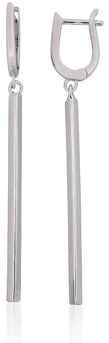 Sidabriniai auskarai ant cilindrinės spynos - 3.6 g. - 60 mm.
