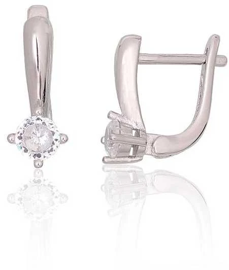 Sidabriniai auskarai ant cilindrinės spynos - 2.3 g. - 14 mm.