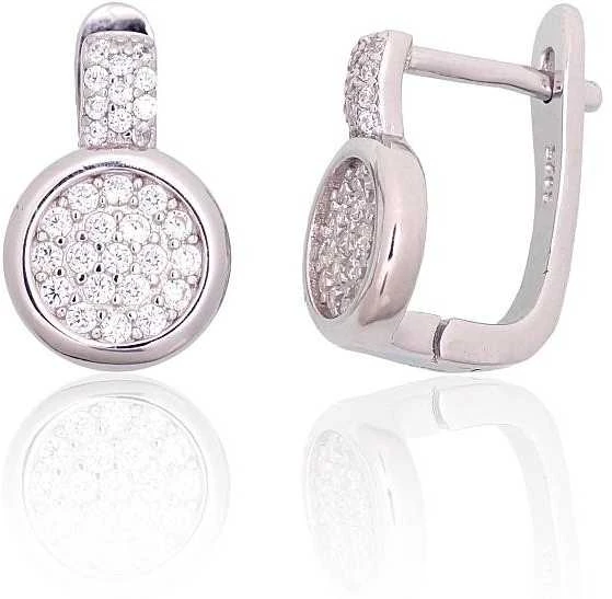 Sidabriniai auskarai ant cilindrinės spynos - 3.4 g. - 13 mm.
