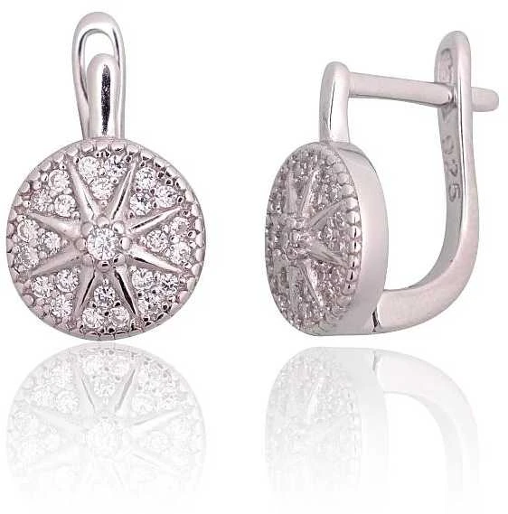 Sidabriniai auskarai ant cilindrinės spynos - 2.8 g. - 12.5 mm.