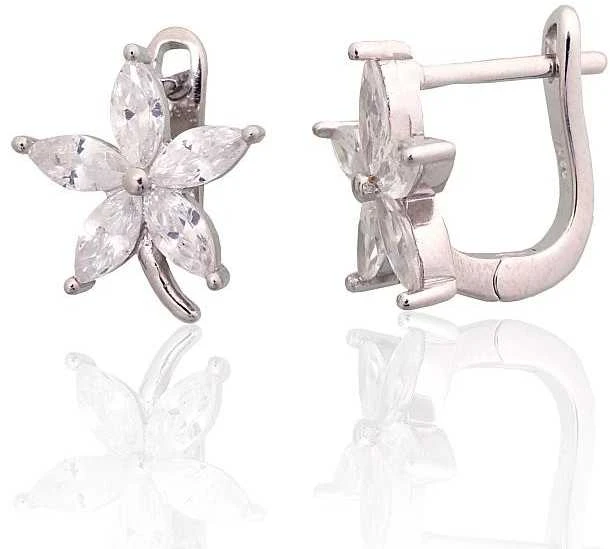 Sidabriniai auskarai ant cilindrinės spynos - 13 mm. - 2.8 g.