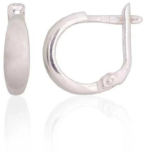 Sidabriniai auskarai ant cilindrinės spynos - 2.4 g. - 14 mm.