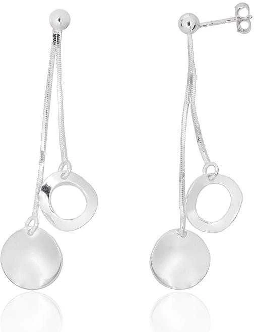 Sidabriniai auskarai –pusetai - 3.9 g. - 52 mm.