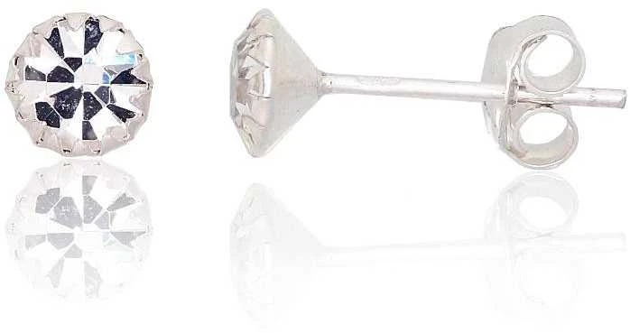 Sidabriniai auskarai –pusetai - 5 mm. - 0.5 g.