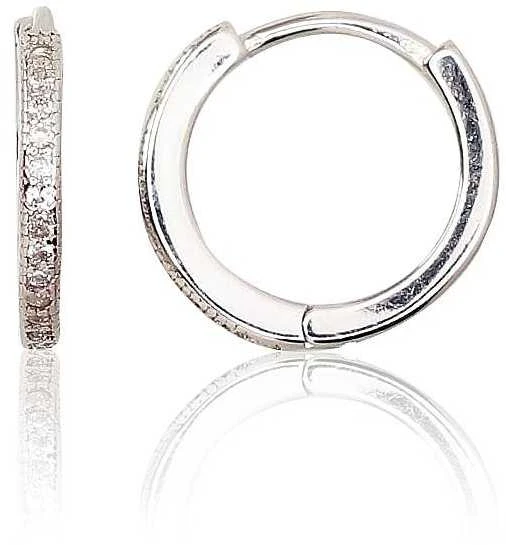 Sidabriniai auskarai su apvaliu segtuku - 1.5 g. - 13 mm.