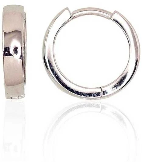 Sidabriniai auskarai su apvaliu segtuku - 2.3 g. - 13 mm.