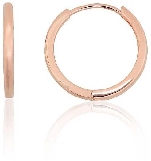 Sidabriniai auskarai su apvaliu segtuku - 2.3 g. - 18.5 mm.