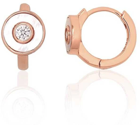 Sidabriniai auskarai su apvaliu segtuku - 2.3 g. - 11 mm.