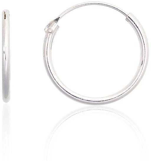 Sidabriniai auskarai –žiedai - 0.4 g. - 14 mm.