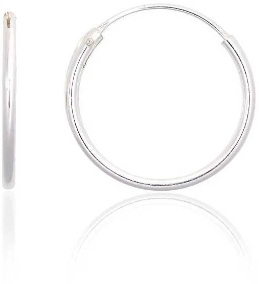 Sidabriniai auskarai –žiedai - 0.5 g. - 16 mm.