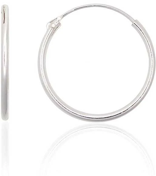 Sidabriniai auskarai –žiedai - 0.5 g. - 18 mm.