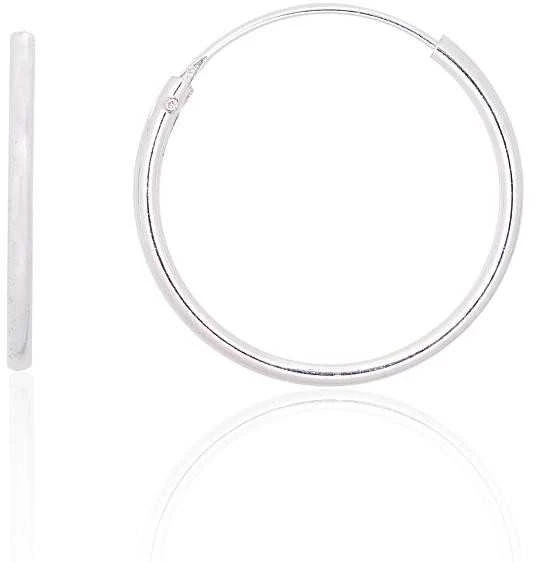 Sidabriniai auskarai –žiedai - 0.6 g. - 18 mm.