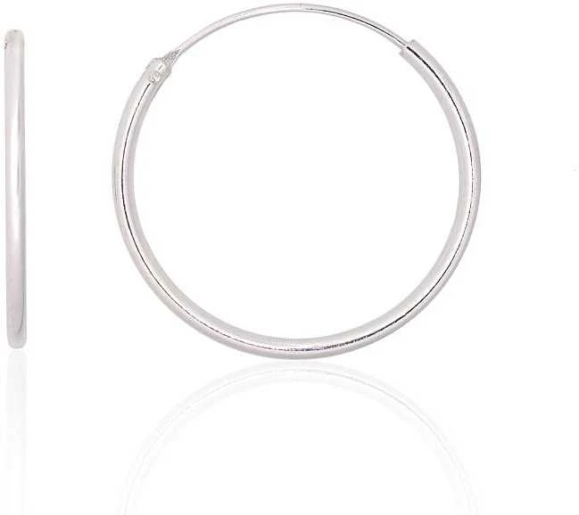 Sidabriniai auskarai –žiedai - 0.6 g. - 20 mm.