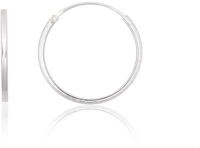 Sidabriniai auskarai –žiedai - 0.7 g. - 18 mm.