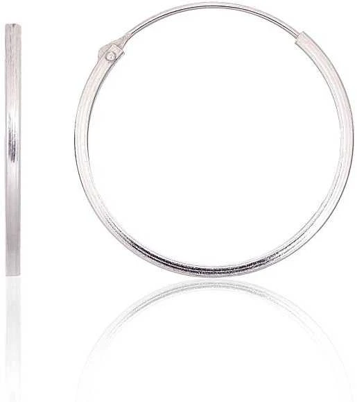 Sidabriniai auskarai –žiedai - 0.8 g. - 20 mm.
