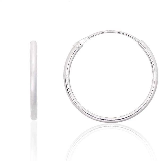 Sidabriniai auskarai –žiedai - 1.1 g. - 20 mm.