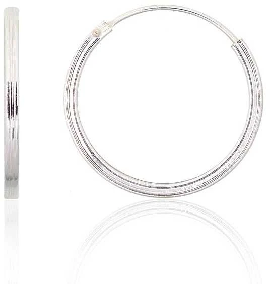 Sidabriniai auskarai –žiedai - 1.2 g. - 18 mm.